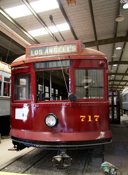 Pacific Electric "Hollywood Car" 717 (1925) by J.G. Brill Co. at Orange Empire Railway Museum. Perris, CA.