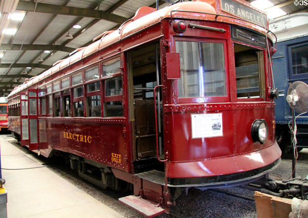 Pacific Electric "Hollywood Car" 717 (1925) by J.G. Brill Co. at Orange Empire Railway Museum. Perris, CA.