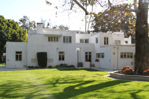 Irving Gill's modern architecture for at Clarke Estate. Santa Fe Springs, CA.