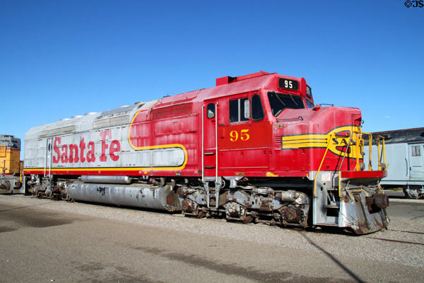 Santa Fe diesel locomotive 95 at Barstow Railroad Museum. Barstow, CA.