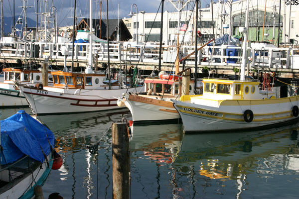 Fishing boats at Fishermans Wharf. San Francisco, CA.