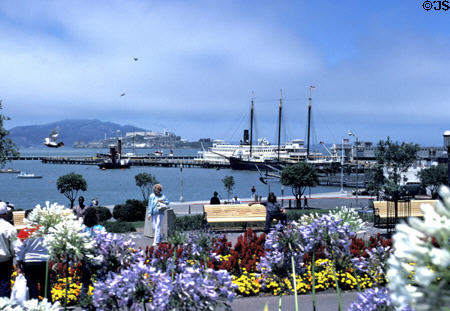 Hyde Street Pier with Maritime National Historical Park. San Francisco, CA.