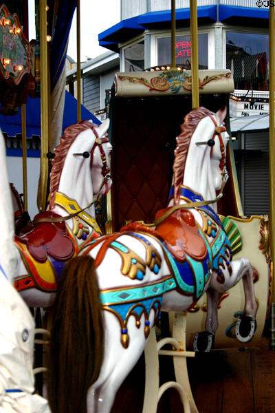 Carousel horses on Pier 39. San Francisco, CA.