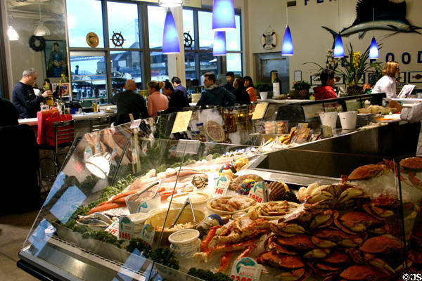 Seafood bar in Ferry Building. San Francisco, CA.