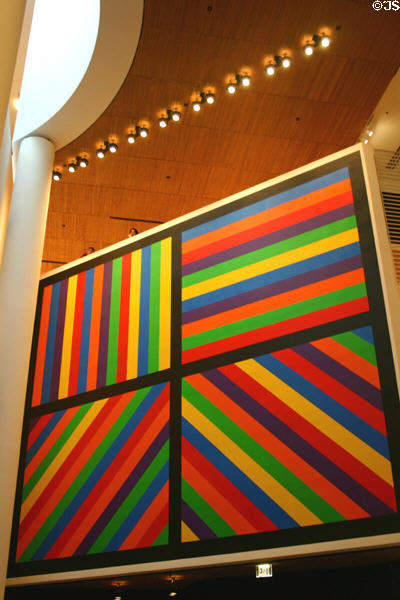 Wall Drawing #935 Color Bands in Four Directions (2000) by Saul LeWitt in San Francisco Museum of Modern Art. San Francisco, CA.