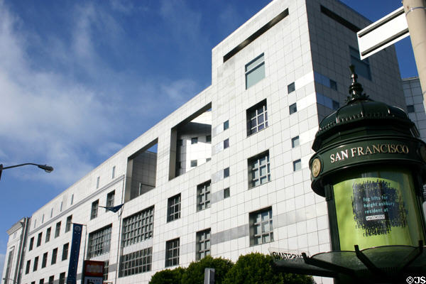 Side facade of new San Francisco Public Library. San Francisco, CA.