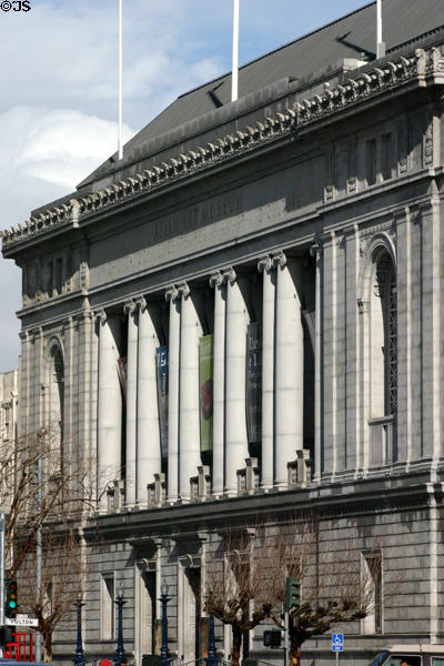 Asian Art Museum in the former San Francisco Public Library building (1916). San Francisco, CA. Architect: George Kelham.