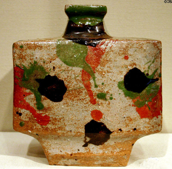 Japan: rectangular bottle by Kawai Kanjiro from Kyoto (1960) in Asian Art Museum. San Francisco, CA.
