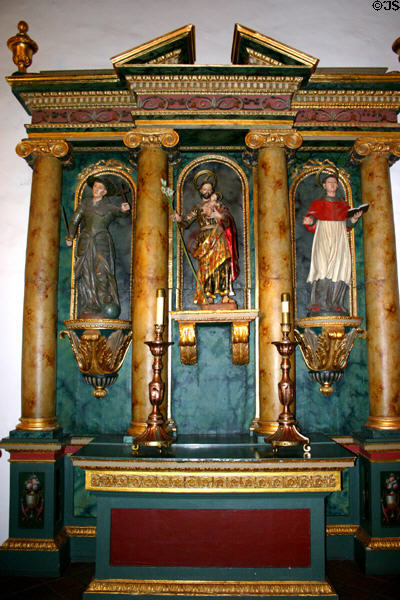 Left side altar (c1810) of Mission Dolores. San Francisco, CA.