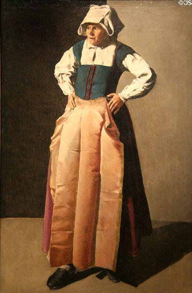 Old woman painting (c1618-9) by Georges de La Tour at Legion of Honor Museum. San Francisco, CA.