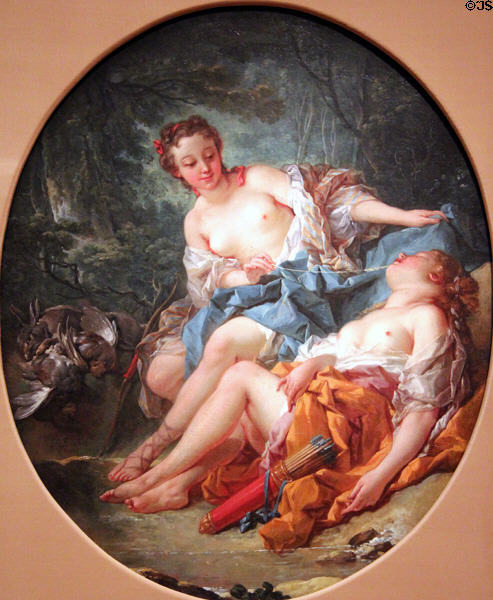 Companions of Diana painting (1745) by François Boucher at Legion of Honor Museum. San Francisco, CA.
