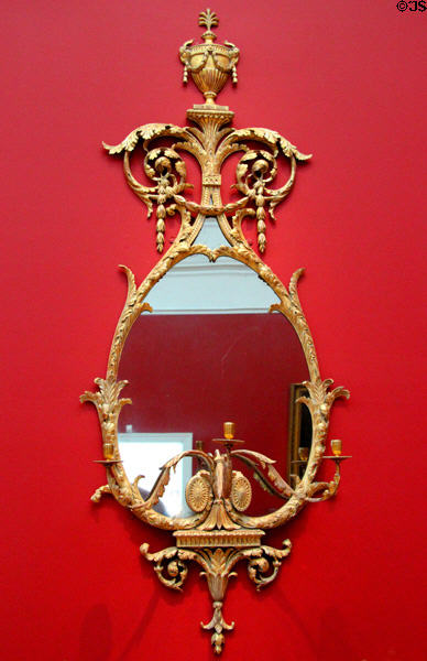 Girandole mirror (c1780) by Robert Adam of Scotland at Legion of Honor Museum. San Francisco, CA.