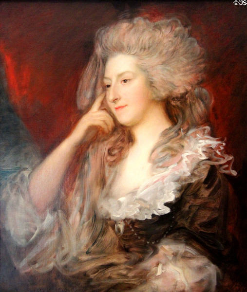 Mrs. Maria Anne Fitzherbert painting (1784) by Thomas Gainsborough at Legion of Honor Museum. San Francisco, CA.