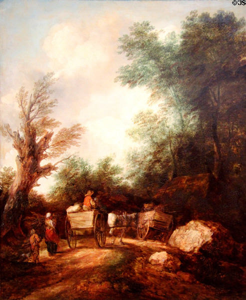 Landscape with Country Carts painting (c1784-5) by Thomas Gainsborough at Legion of Honor Museum. San Francisco, CA.