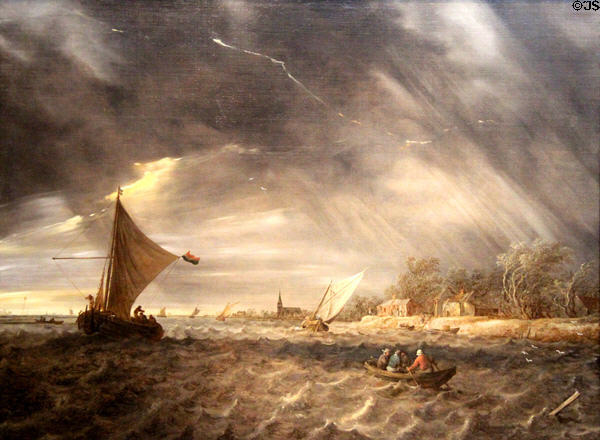 Thunderstorm painting (1641) by Jan van Goyen at Legion of Honor Museum. San Francisco, CA.