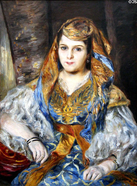 Mme Clémentine Valensi Stora (L'algérienne) portrait (1870) by Pierre-Auguste Renoir at Legion of Honor Museum. San Francisco, CA.
