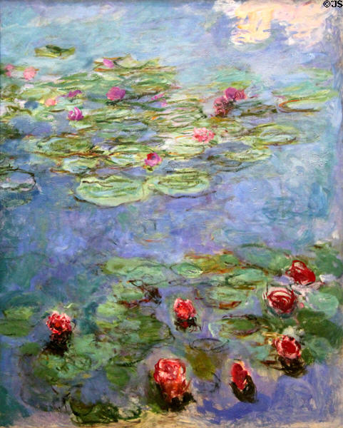 Water Lilies painting (c1914-7) by Claude Monet at Legion of Honor Museum. San Francisco, CA.