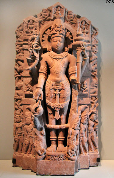 Hindu deity Vishnu sculpture (c950-1150) from northern central, India at Asian Art Museum. San Francisco, CA.