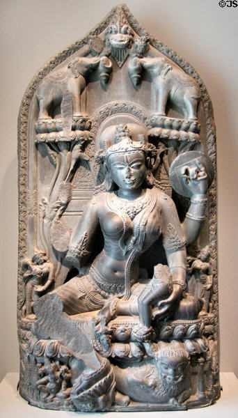 Hindu deity Parvati sculpture (1050-1100) from Bihar, India at Asian Art Museum. San Francisco, CA.