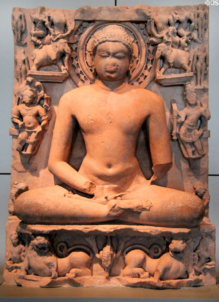 Jain teacher Neminatha sculpture (800-900) perhaps from Rajasthan, India at Asian Art Museum. San Francisco, CA.