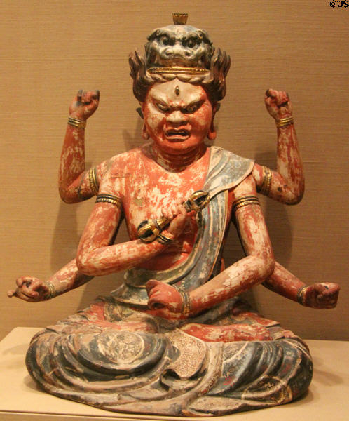 Esoteric Buddhist king of passion Ragaraja (1600-1700) from Japan at Asian Art Museum. San Francisco, CA.