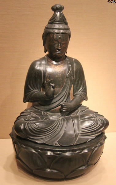 Seated bodhisattva Avalokiteshvara (1615-1868) from Japan at Asian Art Museum. San Francisco, CA.