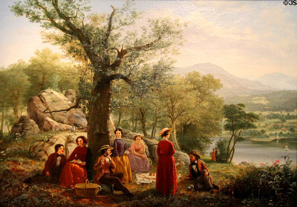 Recreation painting (1857) by Jerome Thompson at de Young Museum. San Francisco, CA.