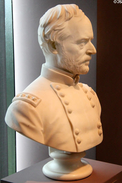 General William Tecumseh Sherman marble bust (c1866) by Franklin Simmons at de Young Museum. San Francisco, CA.