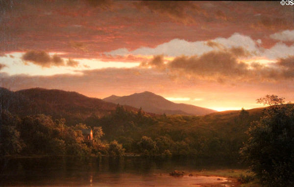 Twilight painting (1858) by Frederic Edwin Church at de Young Museum. San Francisco, CA.