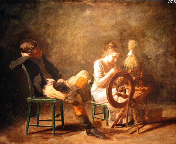 The Courtship painting (c1878) by Thomas Eakins at de Young Museum. San Francisco, CA.