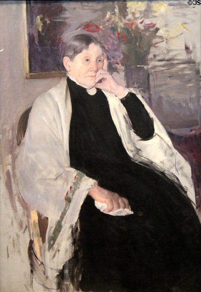 Mrs. Robert S. Cassatt, the artist's mother portrait (c1889) by Mary Cassatt at de Young Museum. San Francisco, CA.