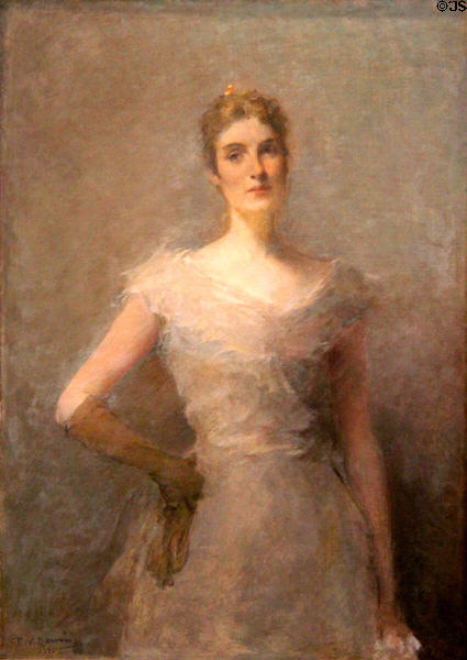 Elizabeth Platt Jencks portrait (1895) by Thomas Wilmer Dewing at de Young Museum. San Francisco, CA.