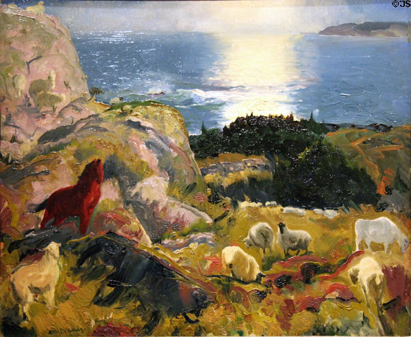 Romance of Criehaven painting (1916) by George Wesley Bellows at de Young Museum. San Francisco, CA.