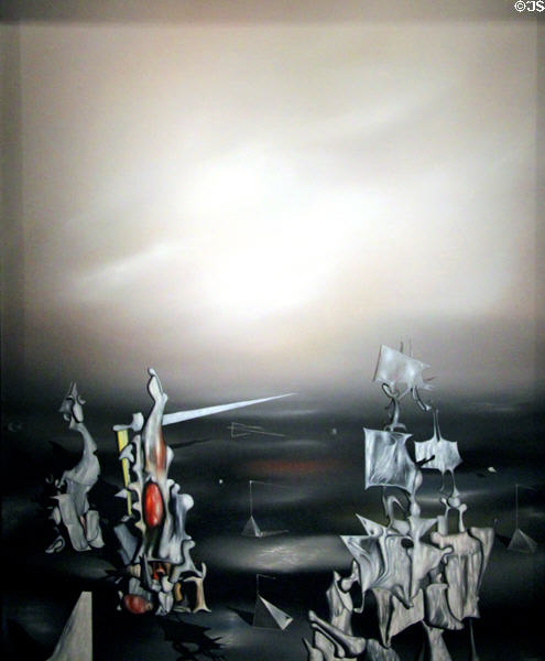 From One Night to Another painting (1947) by Yves Tanguy at de Young Museum. San Francisco, CA.