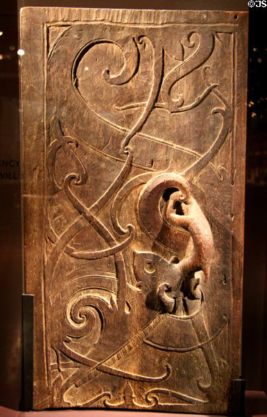 Carved door (19th-early 20thC) from Kalimantan (Borneo) Indonesia at de Young Museum. San Francisco, CA.