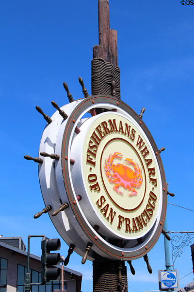 Fishermans Wharf sign. San Francisco, CA.