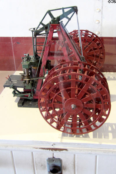 Model of Eureka ferry boat's steam engine at Maritime National Historical Park. San Francisco, CA.