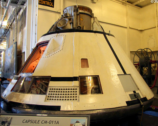 Test Command Module (CM-011) (1960s) by Rockwell at USS Hornet. Alameda, CA.