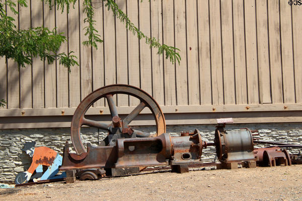 Mining machinery at Mariposa Museum. Mariposa, CA.