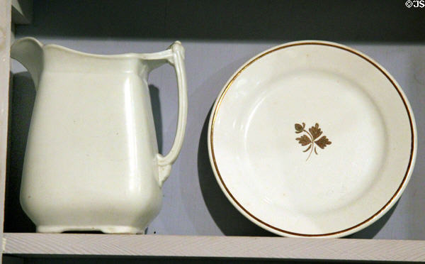 Pitcher & plate at Mariposa Museum. Mariposa, CA.