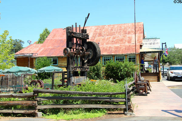 Gold mining stamp mill in Coulterville park on Main St. Coulterville, CA.