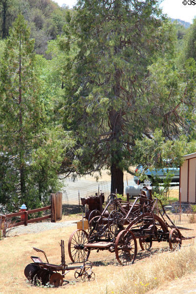 Farming machinery at Northern Mariposa County Museum. Coulterville, CA.