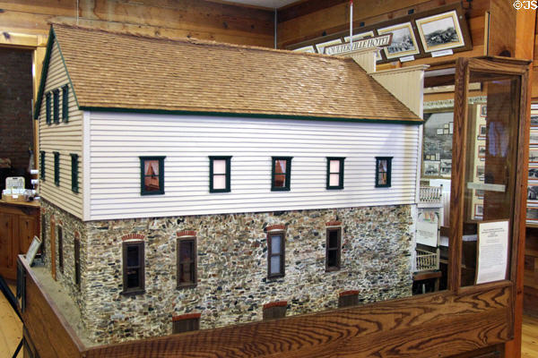 Model of Coulterville Hotel before burning in Great Fire of 1899 at Northern Mariposa County Museum. Coulterville, CA.