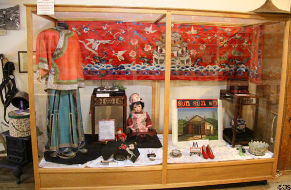 Household artifacts from Chinese settlement at Northern Mariposa County Museum. Coulterville, CA.