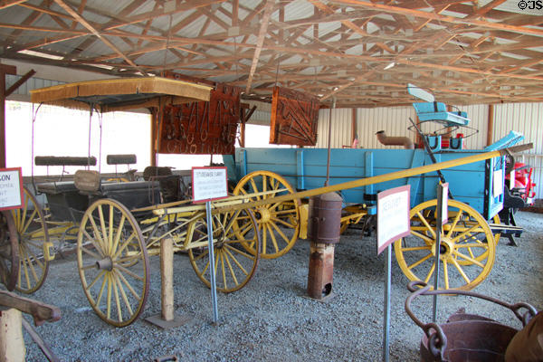 Studebaker Surry & other wagons at Northern Mariposa County Museum. Coulterville, CA.
