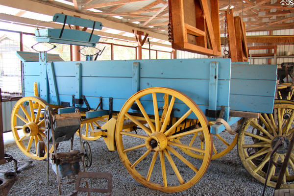 Horse drawn freight wagon at Northern Mariposa County Museum. Coulterville, CA.