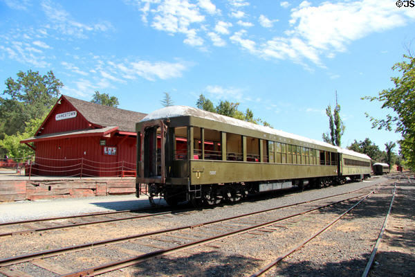 Passenger cars & station at Railtown 1897 State Historic Park. Jamestown, CA.
