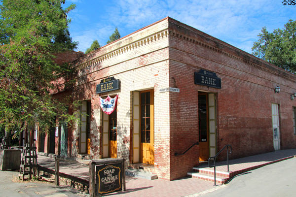 Umpqua Bank in D.O. Mills building (c1854) at Columbia State Historic Park. Columbia, CA.