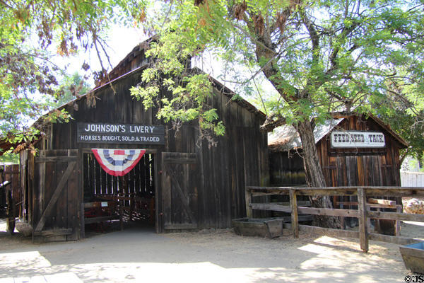Johnson's Livery barns at Columbia State Historic Park. Columbia, CA.