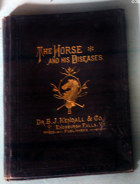 "The Horse And His Diseases" by Dr. J. Kendall & Co., Enosburgh Falls, VT Publishers in drug store at Columbia State Historic Park. Columbia, CA.
